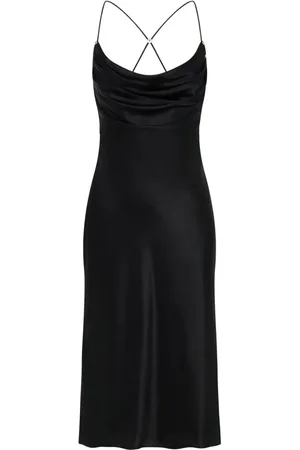 DION LEE Midikleid mit drapiertem Ausschnitt
