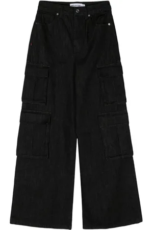 Self-Portrait Weite High-Rise-Jeans