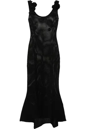 Self-Portrait Gestricktes Kleid mit Blumenapplikation