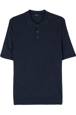 BARBA Poloshirt aus geripptem Strick