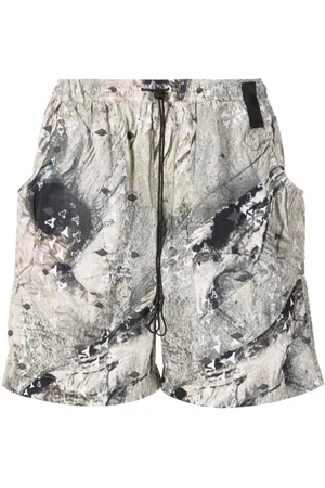 PACE Kordelzug-Shorts mit abstraktem Print