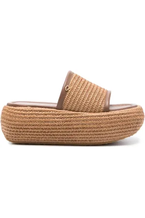 Gianvito Rossi Espadrilles aus gewebtem Bast 60mm