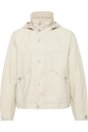 Stone Island Raw Plated Kapuzenjacke aus Leinen