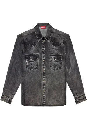 Diesel S-Alston Hemd mit Jeans-Print