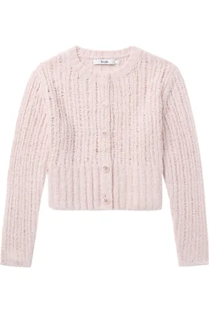 B+AB Cardigan mit Lochstrickmuster