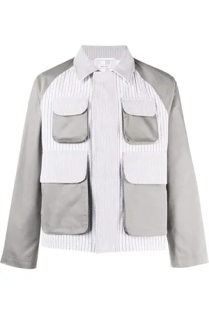 Thom Browne Gestreifte Seersucker-Jacke