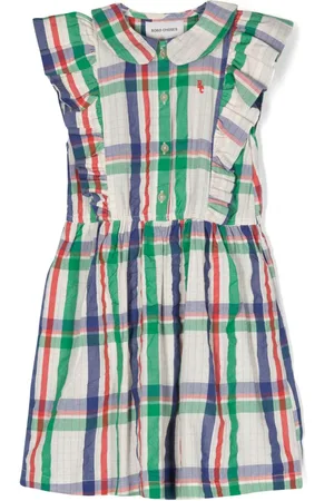 Bobo Choses Gerüschtes Madras Check Kleid