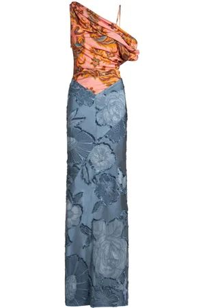 Etro Maxikleid mit Kontrasteinsatz