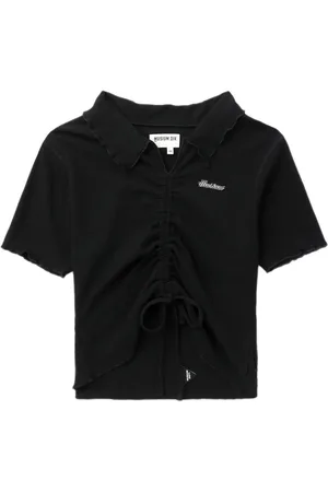 Musium Div. Drapiertes T-Shirt mit Logo-Schild