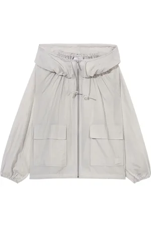 B+AB Geraffte Kapuzenjacke im Oversized-Look