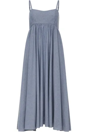 Azeeza Chambray-Midikleid mit Schleife