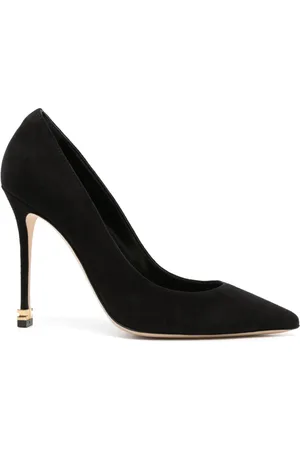 Elisabetta Franchi Wildleder-Pumps mit Metall-Logo 105mm