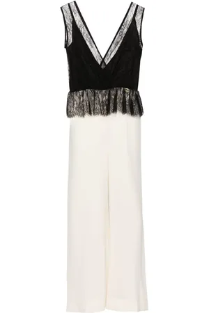 Twin-Set Jumpsuit mit V-Ausschnitt