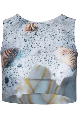DI PETSA Cropped-Top mit grafischem Print