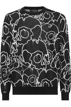 Philipp Plein Dripping Skull Pullover