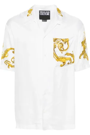 VERSACE Satinhemd mit Baroccoflage-Print
