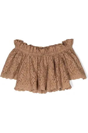 Twin-Set Bluse mit Chantilly-Spitze