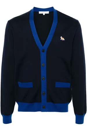 Maison Kitsuné Wollcardigan mit Baby Fox-Patch