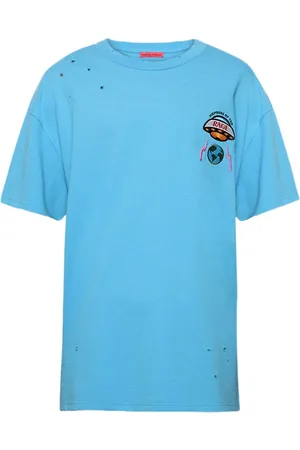 Members OF The Rage Distressed-T-Shirt mit Logo-Stickerei