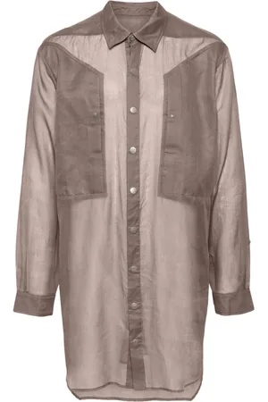 Rick Owens Semi-transparentes Jumbo Hemd