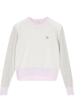 Maison Kitsuné Merinopullover mit Logo-Stickerei