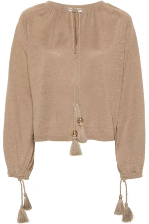 Max Mara Quirite Leinenbluse mit Quasten