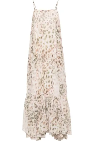 ROTATE Francisca Maxikleid mit Animal-Print
