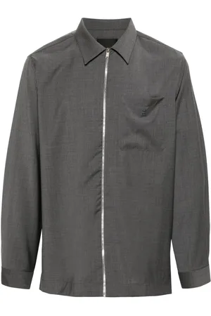 Givenchy Wollhemd mit Logo-Schild