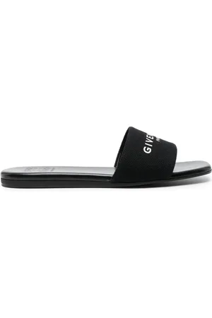 Givenchy Flache Pantoletten mit Logo-Print