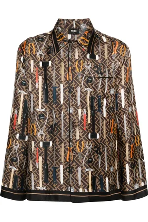 Fendi Seidenhemd mit grafischem Print