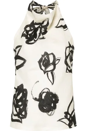 Msgm Geblümtes Neckholder-Top