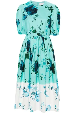 Erdem Midikleid mit Blumen-Print