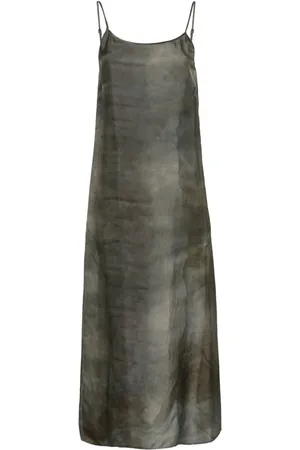 UMA WANG Midikleid mit abstraktem Print