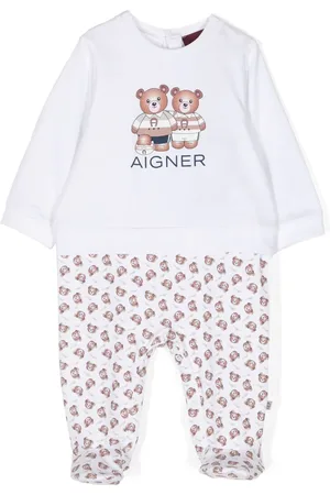 Aigner Pima-Baumwoll-Pyjama mit Teddy-Logo-Print