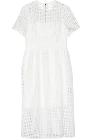 DKNY Ausgestelltes Mesh-Kleid