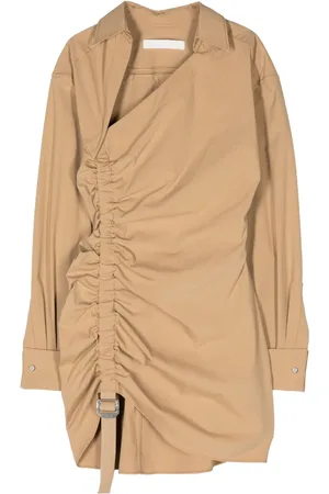 DION LEE Asymmetrisches Minikleid mit Raffung