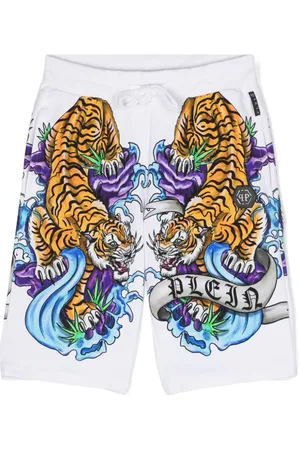 Philipp Plein Joggingshorts mit Tiger-Print