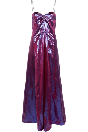 FORTE FORTE Maxikleid mit Metallic-Finish