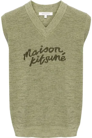 Maison Kitsuné Trägershirt mit Logo-Stickerei