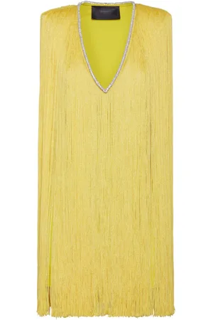 Philipp Plein Schulterfreies Fringe Minikleid