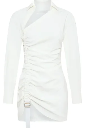 DION LEE Asymmetrisches Minikleid mit Raffung