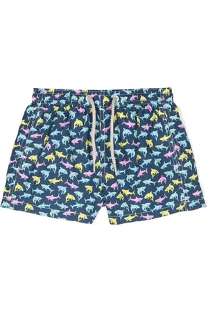 MC2 SAINT BARTH Badeshorts mit Hai-Print