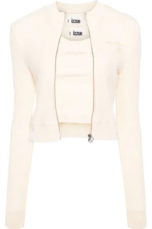 Izzue Gerippter Cardigan mit Logo-Print