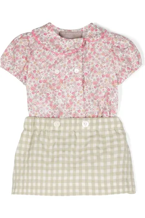 LA STUPENDERIA Rock-Set mit Blumen-Vichy-Karo