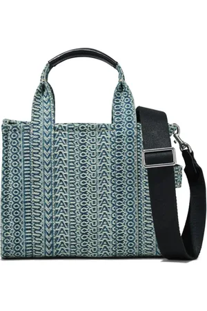 Marc Jacobs Kleine The Washed Monogram Denim Tote Handtasche