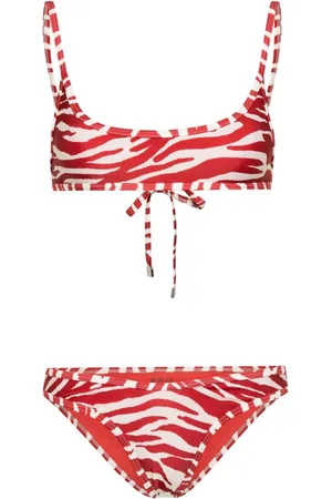 The Attico Bikini mit abstraktem Print
