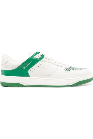 santoni Sneakers mit kariertem Detail