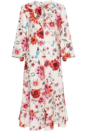 Dorothee Schumacher Leinenkleid mit Blumen-Print