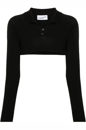 Vaquera Cropped-Poloshirt mit Logo-Print