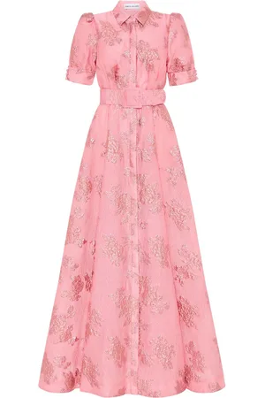 Rebecca Vallance Annette Abendkleid aus blumigem Brokat